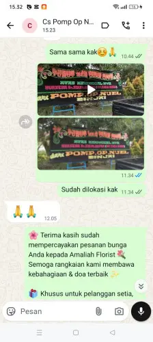 Testimonial Papan Bunga hayam wuruk