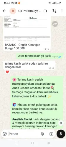 Testimonial Papan Bunga hayam wuruk